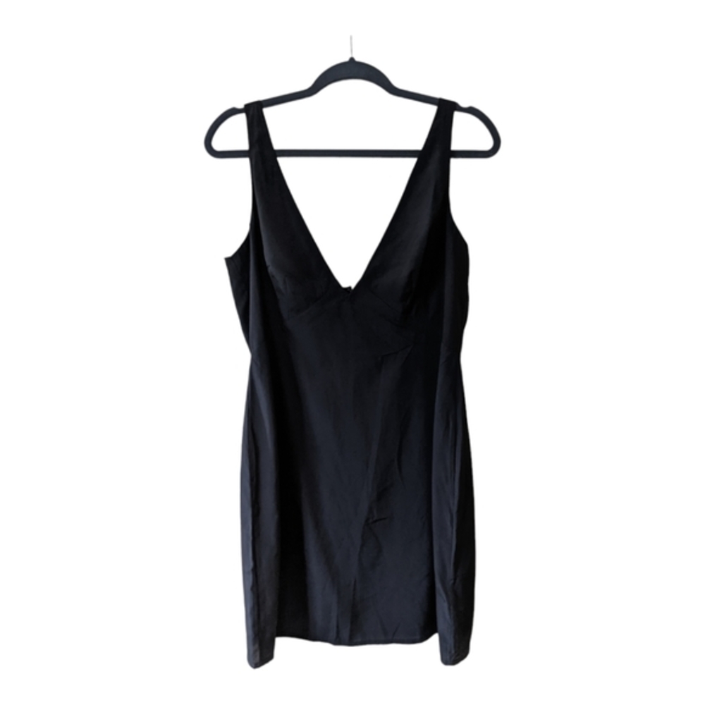 French Connection Sleeveless Above The Knee V Neck Sheath Dress Women's 10 Black
